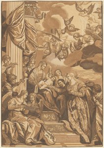 Pyhän Katariinan mystinen häät tekijältä John Baptist Jackson, after Veronese