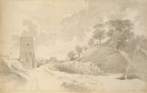 Oxfordin linna ja linnakukkula, 27. toukokuuta 1784 tekijältä John Baptist Malchair