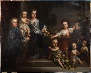 Muotokuva seitsemästä Charles Seymourin, Somersetin kuudennen herttuan, lapsesta. tekijältä John Baptiste Closterman