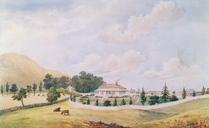 Harry Cobleysin talo, Devonport, Auckland, Uusi-Seelanti, rakennettu n. 1867 (wc ja kiinalainen valkoinen paperilla) tekijältä John Barr Clark Hoyte