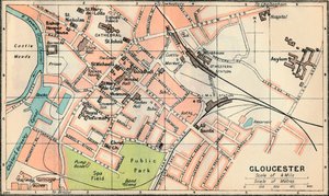 Gloucester, 1900-luku tekijältä John Bartholomew