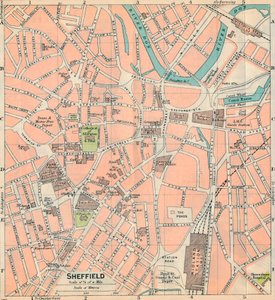 Sheffield, 1900-luku tekijältä John Bartholomew