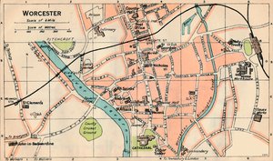 Worcester, 1900-luku tekijältä John Bartholomew