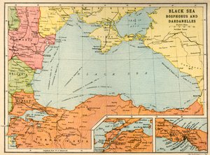 Mustameri: Bosporinsalmi ja Dardanellit, c1914, c1920.