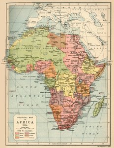 Afrikan poliittinen kartta, 1914, 1920.