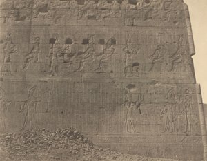 Edfu-Sculptures and Inscriptions on Oriental Face,1854 (valokuva) (kuva) tekijältä John Beasley Greene