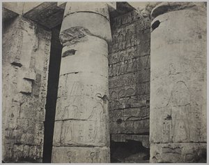 Medinet Habu, Ramses III:n hautajaistemppeli, vasen seinä tekijältä John Beasley Greene