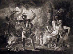 Macbeth, kolme noitaa ja Hecate, 1805