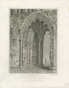 Lichfield Cathedral - West Door: kaiverrus ja [c 1820]