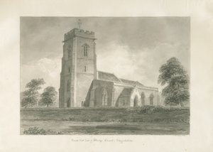 Aldridge Church: seepiapiirustus tekijältä John Buckler