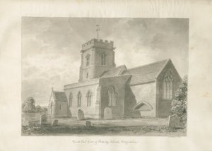 Aldridge Church: seepiapiirustus, 1847 tekijältä John Buckler