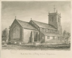 Betley Church: seepiapiirustus, 1840 tekijältä John Buckler