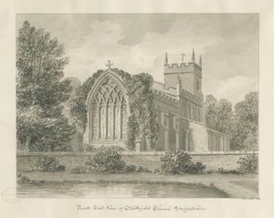Blithfield Church: seepiapiirustus tekijältä John Buckler