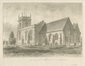 Bradley Church: seepiapiirros, 1842 tekijältä John Buckler