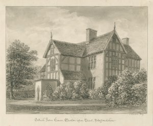 Burton-upon-Trent: Ordish Farm House: seepiapiirros, 1839 tekijältä John Buckler