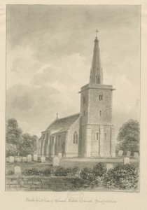Church Eaton Church: seepiapiirustus tekijältä John Buckler