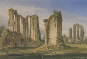 Croxden Abbey: vesivärimaalaus tekijältä John Buckler