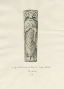 Enville Church - Effigy: seepiapiirustus tekijältä John Buckler