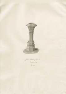 Fontti Aldridge Churchissa: seepiapiirros tekijältä John Buckler