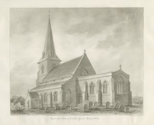 Grindon Church: seepiapiirustus tekijältä John Buckler