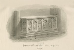 Hamstall Ridware Church - Muistomerkki: seepiapesupiirros, 1839