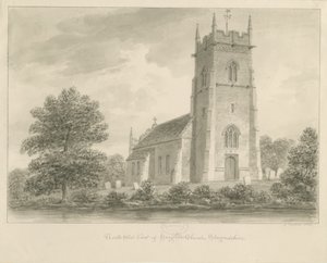 Haughton Church: seepiapiirustus tekijältä John Buckler