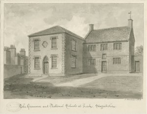 Leek Town - Lukio: seepiapiirustus, 1844 tekijältä John Buckler