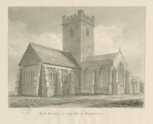 Leigh Church: seepiapiirustus tekijältä John Buckler