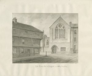 Lichfield - Guildhall: seepiapiirustus tekijältä John Buckler