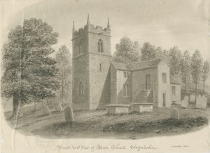 Maer Church: seepiapesupiirustus tekijältä John Buckler
