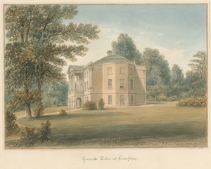 Middlesex - Hampton - Garrickin huvila, 1831 tekijältä John Buckler