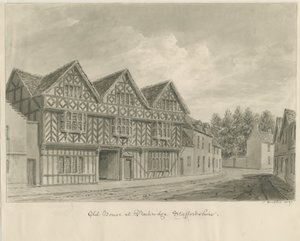 Penkridge Town - Old House: seepiapiirros tekijältä John Buckler