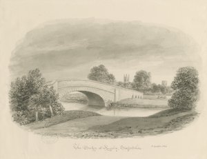 Rugeley Town - Silta: seepiapiirros, 1842 tekijältä John Buckler