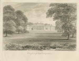 Shugborough Hall: seepiapiirustus tekijältä John Buckler