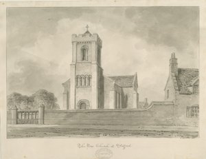 Stafford - Christ Church: seepiapiirustus, 1840 tekijältä John Buckler