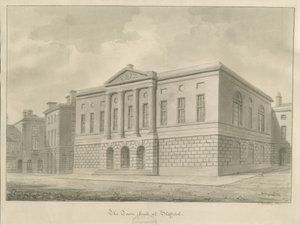 Stafford - Shire Hall: seepiapiirros tekijältä John Buckler