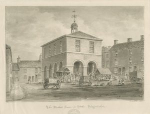 Stoke-upon-Trent - Market House: seepiapiirros tekijältä John Buckler