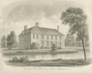 Stone - Aston Hall: seepiapiirustus tekijältä John Buckler