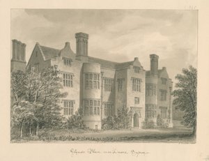 Sussex - Lewes - Glynde Paikka: seepiapiirustus, 1830 tekijältä John Buckler