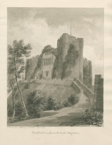 Tamworth Castle: seepiapiirustus, huhtikuu 1849 (piirustus) tekijältä John Buckler