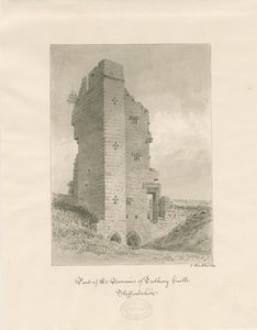 Tutbury Castle: seepiapesupiirros tekijältä John Buckler