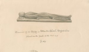 Uttoxeter Church - Effigy: seepiapesupiirros tekijältä John Buckler