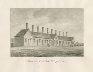 Walsall - Almshouses: seepiapesupiirros tekijältä John Buckler