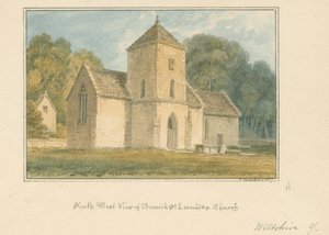 Wiltshire - Berwick Saint Leonard -kirkko, 1817 tekijältä John Buckler