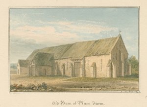 Wiltshire - Place Farm - Old Barn, 1817 tekijältä John Buckler