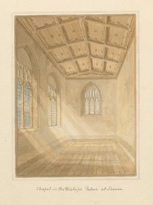 Wiltshire - Sarum - Kappelin sisustus piispan palatsissa, 1800 tekijältä John Buckler