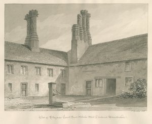 Worcestershire - Droitwich - Staynors Court: seepiapiirros, 1833 tekijältä John Buckler