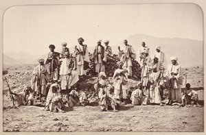 ?Afridi Picket lähellä Jumrood, Khyber ja Rotass kaukana?, 1879 noin tekijältä John Burke