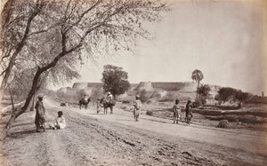 Peshawarin linnoitus ja ympäristö, vankilasta, n. 1862 (kuva)