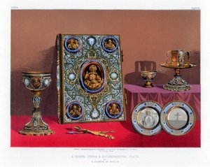 Evankeliumin kansi ja kirkollinen levy, 1800-luku